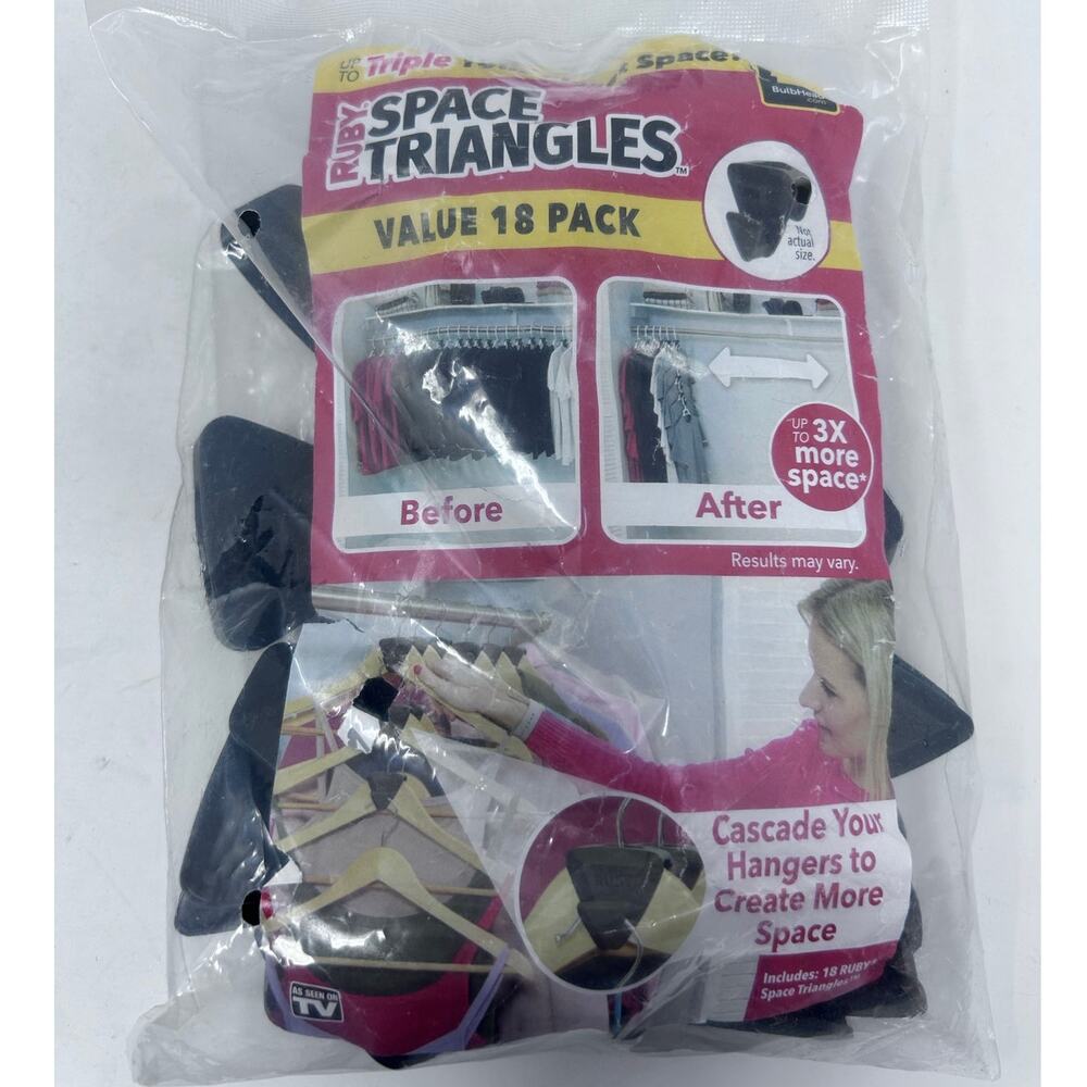 Ruby Space Triangles Triple Your Closet Space! Value 18 Pack